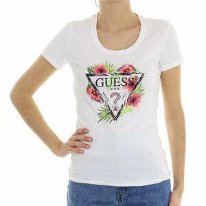 T-SHIRT LOGO GUESS  BIANCO